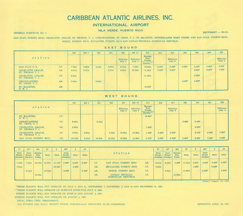 Airline Timetables, Vintage Flight Brochures, Aviation Memorabilia